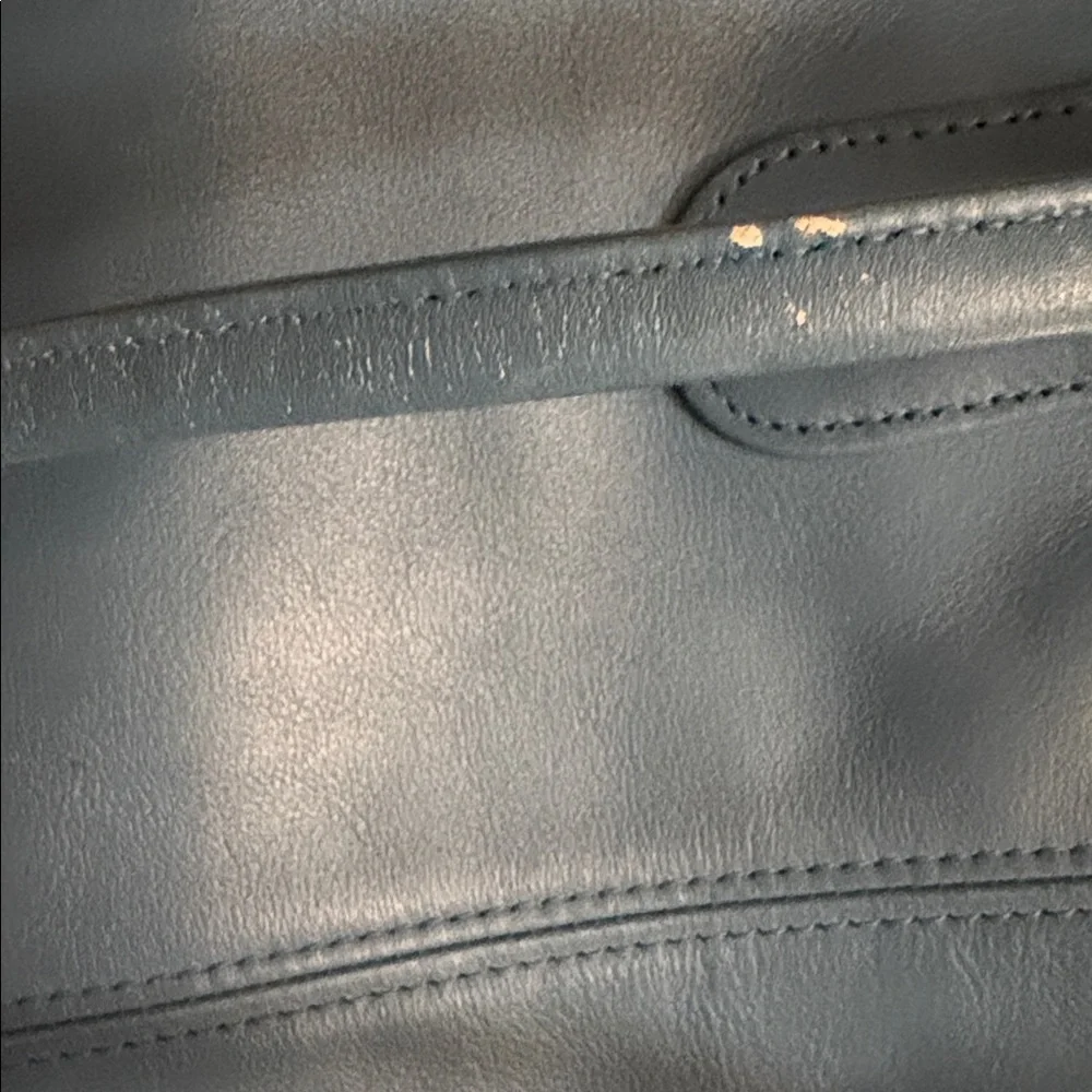 Coach ORIGINAL 1996 vintage lunch tote tan gloved leather PERIWINKLE - Picture 10 of 16